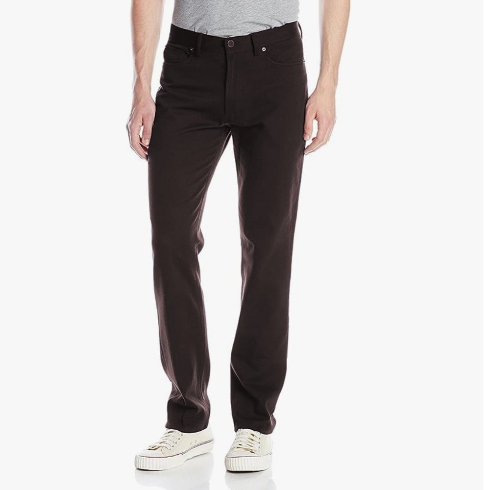Men’s Vince Camuto Dark Brown grey Waffle Textured Lightweight Pants Size 33